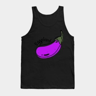 Hand Drawn Eggplant Minimal Tank Top